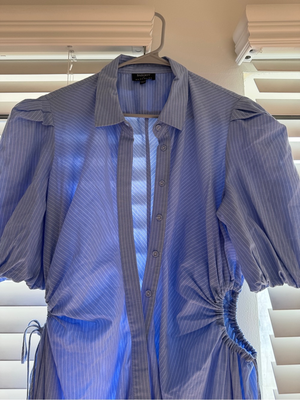 Bardot Sky Blue Puff-Sleeve Maxi Dress - Picture 9 of 9